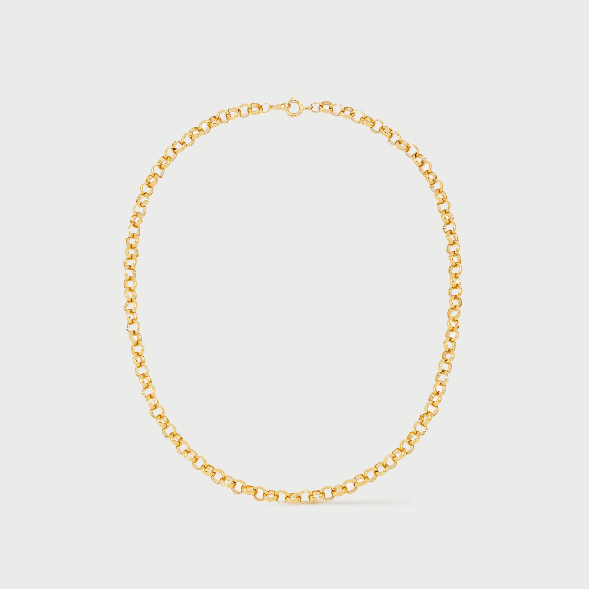 Mini Rolo Chain Necklace in Gold